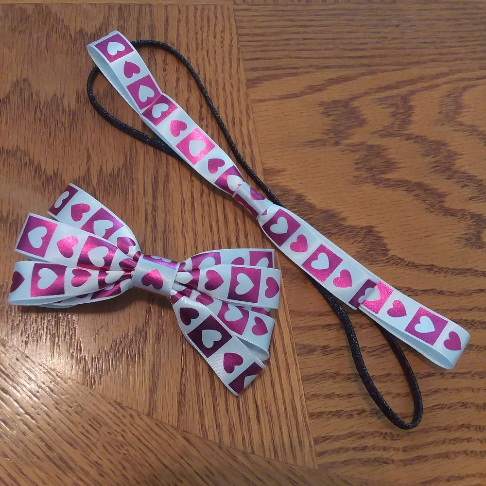 Shiny Heart Bow Set